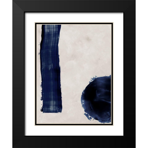 Broad Strokes II Black Modern Wood Framed Art Print with Double Matting by Urban Road