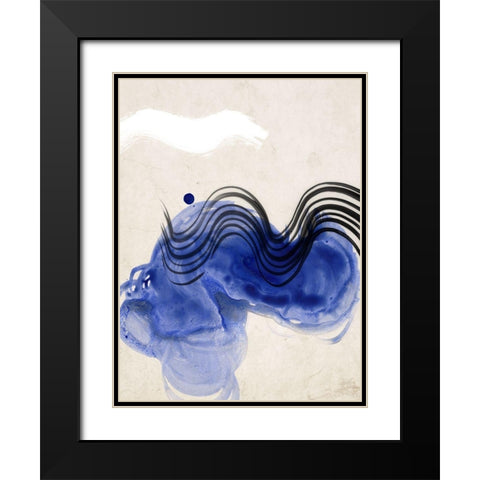 Awash II Black Modern Wood Framed Art Print with Double Matting by Urban Road