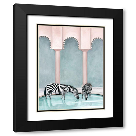 Office Gossip  Black Modern Wood Framed Art Print with Double Matting by Urban Road