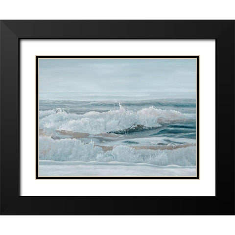 Pebbly Beach  Black Modern Wood Framed Art Print with Double Matting by Urban Road