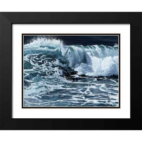 Mollymook  Black Modern Wood Framed Art Print with Double Matting by Urban Road