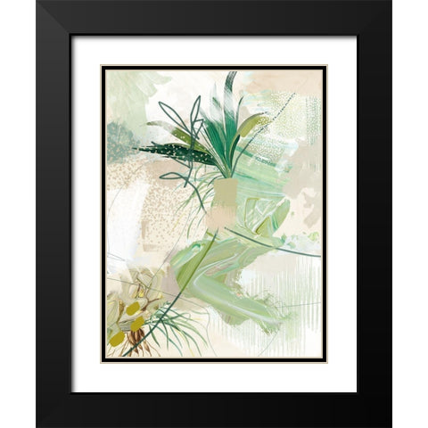 Leafy Greens  Black Modern Wood Framed Art Print with Double Matting by Urban Road