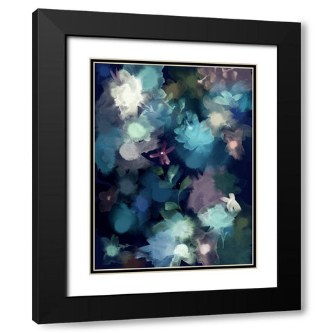 Forget Me Not  Black Modern Wood Framed Art Print with Double Matting by Urban Road