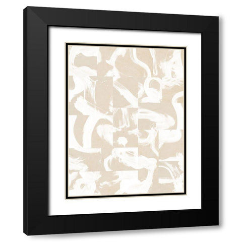 Pompeii White  Black Modern Wood Framed Art Print with Double Matting by Urban Road