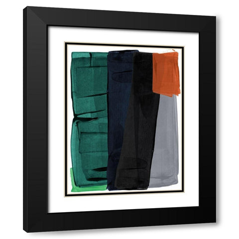 Brooklyn Black Modern Wood Framed Art Print with Double Matting by Urban Road