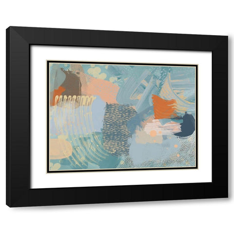 Thames  Black Modern Wood Framed Art Print with Double Matting by Urban Road