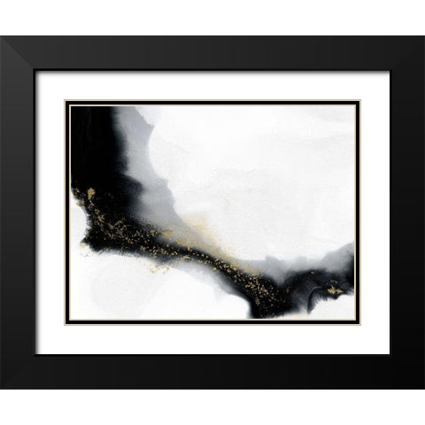 Rorshach I Black Modern Wood Framed Art Print with Double Matting by Urban Road