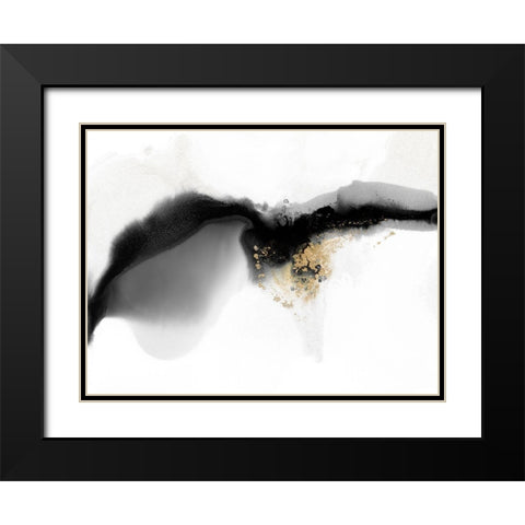 Rorshach II Black Modern Wood Framed Art Print with Double Matting by Urban Road