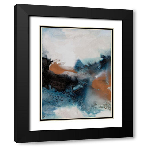Water and Earth II Black Modern Wood Framed Art Print with Double Matting by Urban Road