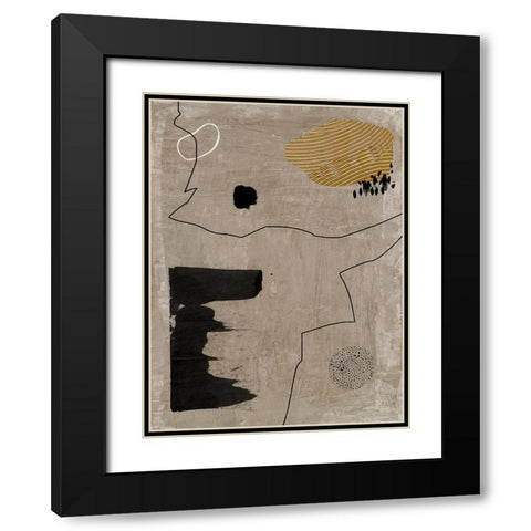 Set in Stone III Black Modern Wood Framed Art Print with Double Matting by Urban Road