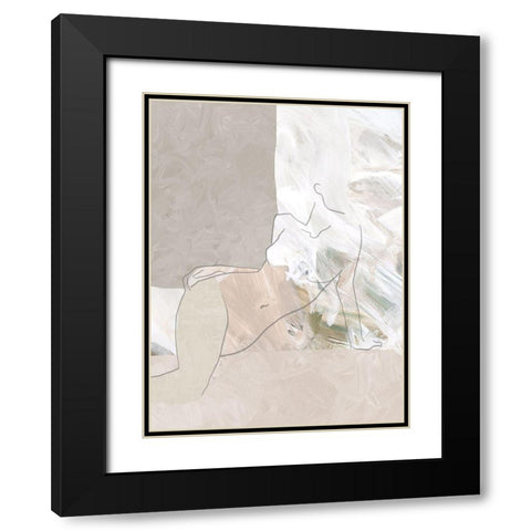 Delicate Black Modern Wood Framed Art Print with Double Matting by Urban Road