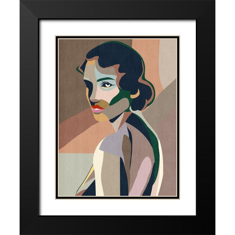 Graceful Black Modern Wood Framed Art Print with Double Matting by Urban Road