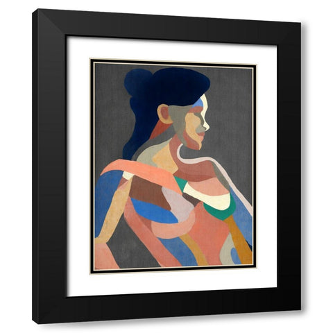 Bold Black Modern Wood Framed Art Print with Double Matting by Urban Road