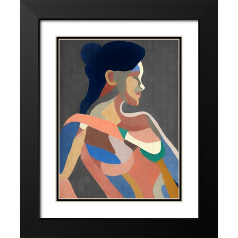 Bold Black Modern Wood Framed Art Print with Double Matting by Urban Road