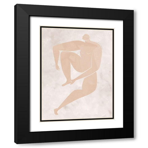 Amelie Cut-Out I Black Modern Wood Framed Art Print with Double Matting by Urban Road