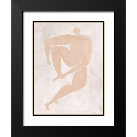 Amelie Cut-Out I Black Modern Wood Framed Art Print with Double Matting by Urban Road