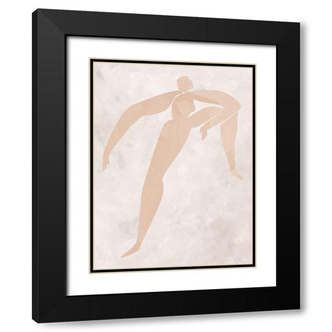 Amelie Cut-Out II Black Modern Wood Framed Art Print with Double Matting by Urban Road