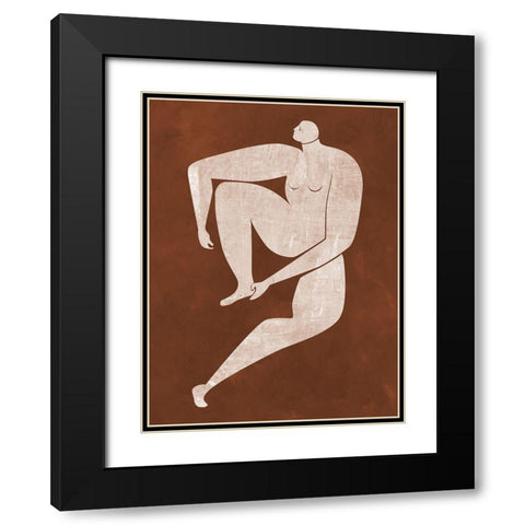 Caroline Cut-Out I Black Modern Wood Framed Art Print with Double Matting by Urban Road