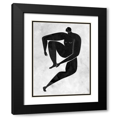 Lydia Cut-Out I Black Modern Wood Framed Art Print with Double Matting by Urban Road