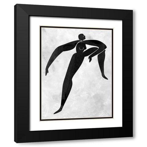 Lydia Cut-Out II Black Modern Wood Framed Art Print with Double Matting by Urban Road