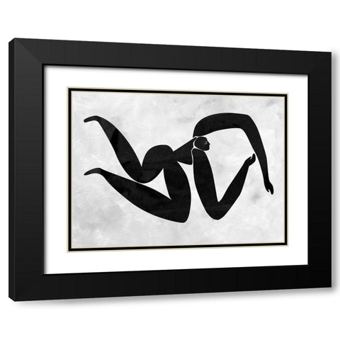 Lydia Cut-Out IV Black Modern Wood Framed Art Print with Double Matting by Urban Road