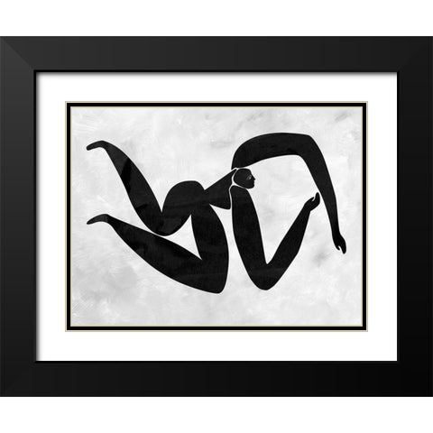 Lydia Cut-Out IV Black Modern Wood Framed Art Print with Double Matting by Urban Road