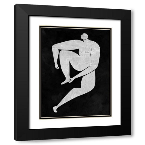 Monique Cut-Out I Black Modern Wood Framed Art Print with Double Matting by Urban Road