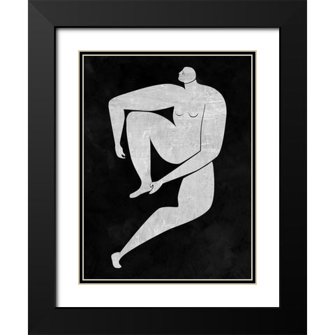Monique Cut-Out I Black Modern Wood Framed Art Print with Double Matting by Urban Road