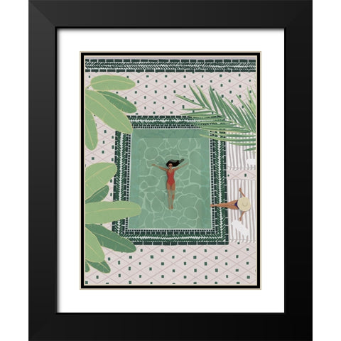 Carefree Callie Black Modern Wood Framed Art Print with Double Matting by Urban Road