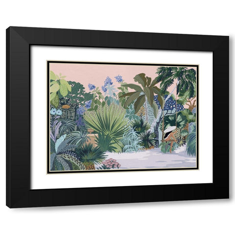 Jungalow June Black Modern Wood Framed Art Print with Double Matting by Urban Road