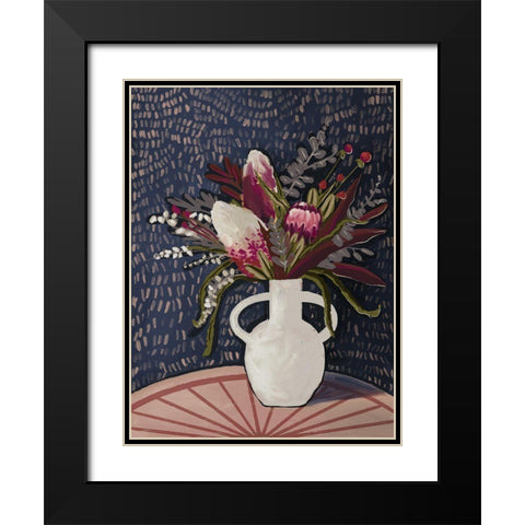 Flora Australis Black Modern Wood Framed Art Print with Double Matting by Urban Road