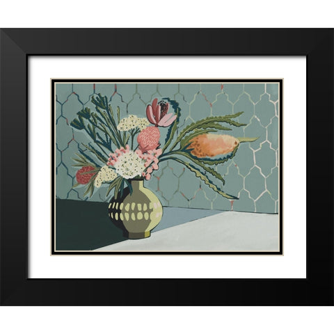 Bring Me Flowers Canvas Art Print Black Modern Wood Framed Art Print with Double Matting by Urban Road