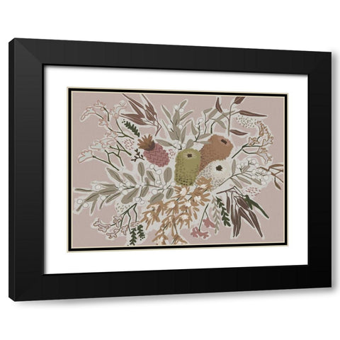 Bush Blooms Black Modern Wood Framed Art Print with Double Matting by Urban Road