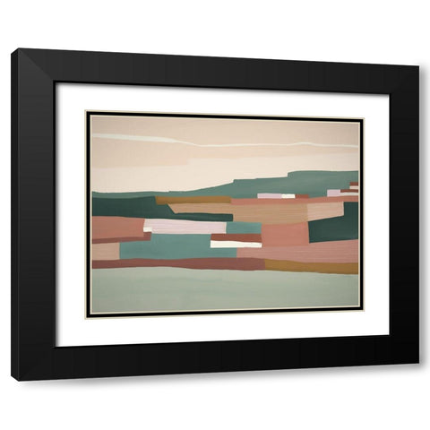 Mount Lofty Black Modern Wood Framed Art Print with Double Matting by Urban Road