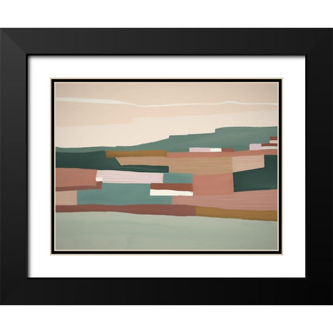 Mount Lofty Black Modern Wood Framed Art Print with Double Matting by Urban Road