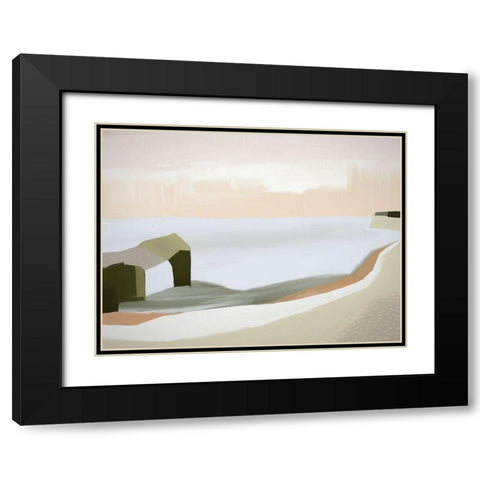 Panorama Point Black Modern Wood Framed Art Print with Double Matting by Urban Road