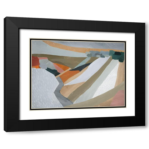 Glass House Mountains Black Modern Wood Framed Art Print with Double Matting by Urban Road