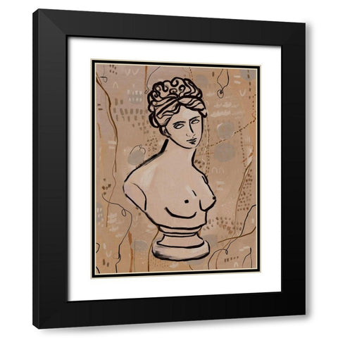 Venus Black Modern Wood Framed Art Print with Double Matting by Urban Road