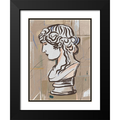 Diana Black Modern Wood Framed Art Print with Double Matting by Urban Road