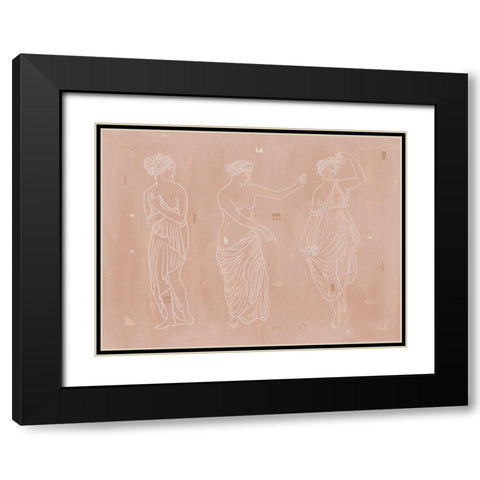 Sorority Sisters Light Black Modern Wood Framed Art Print with Double Matting by Urban Road