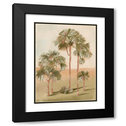 Tropical Sunset II Black Modern Wood Framed Art Print with Double Matting by Urban Road