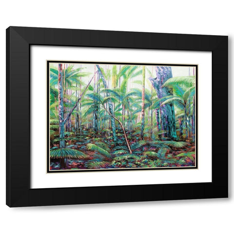 Hinterland Black Modern Wood Framed Art Print with Double Matting by Urban Road