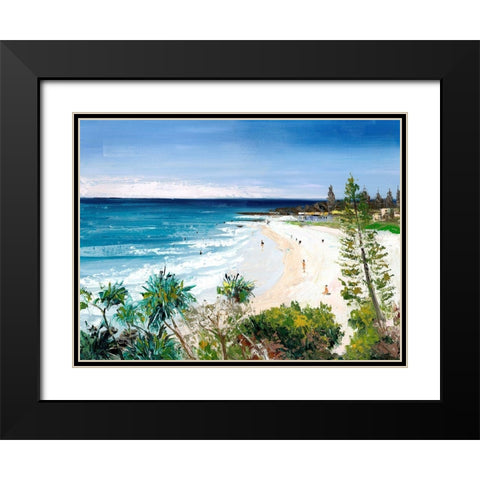 The Bay Black Modern Wood Framed Art Print with Double Matting by Urban Road