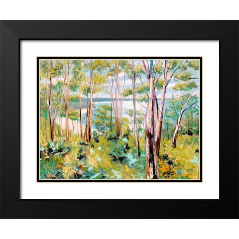 Through the Trees Black Modern Wood Framed Art Print with Double Matting by Urban Road