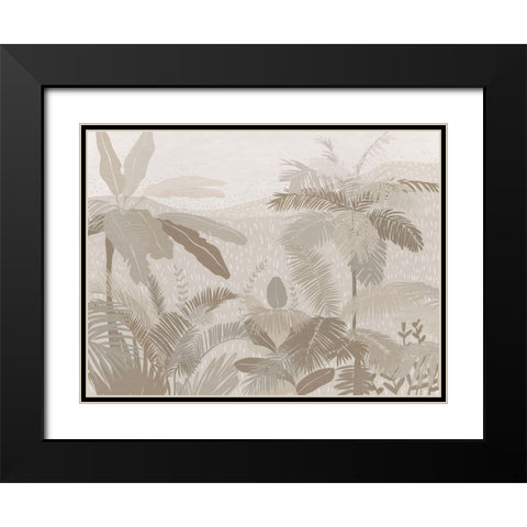 Neutral Tropics Black Modern Wood Framed Art Print with Double Matting by Urban Road