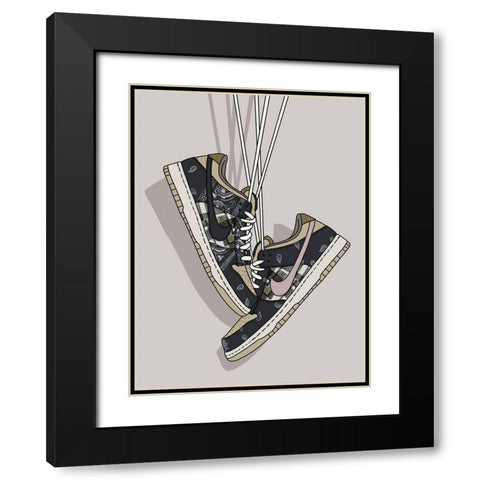 Hangin Out Black Modern Wood Framed Art Print with Double Matting by Urban Road