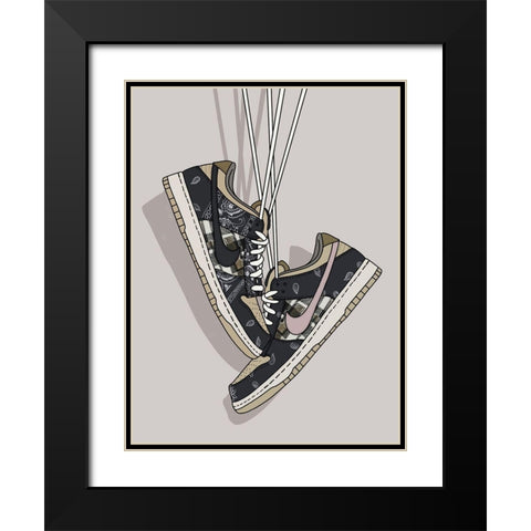 Hangin Out Black Modern Wood Framed Art Print with Double Matting by Urban Road