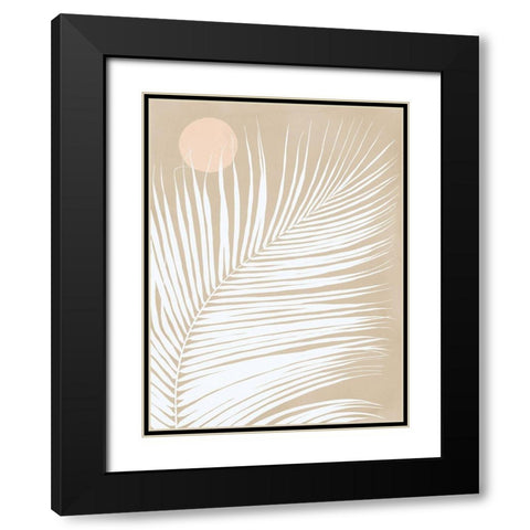 Under the Moonlight I Sand Black Modern Wood Framed Art Print with Double Matting by Urban Road