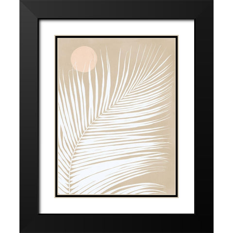 Under the Moonlight I Sand Black Modern Wood Framed Art Print with Double Matting by Urban Road