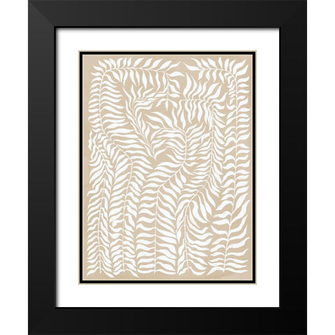 Vineyard Sand Black Modern Wood Framed Art Print with Double Matting by Urban Road